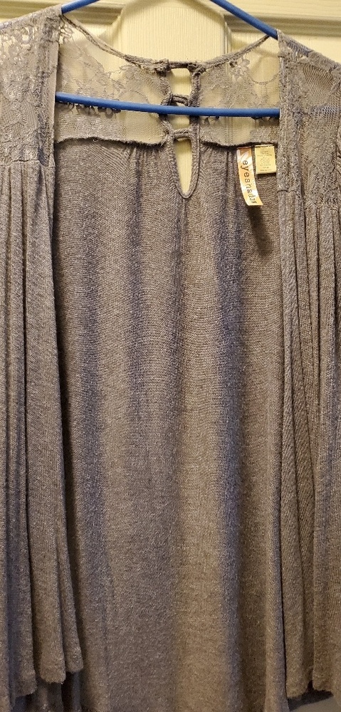 Short sleeve open front cardigan